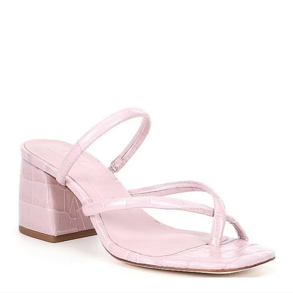 Antonio Melani Rexxza Croco Printed Leather Dress Sandals